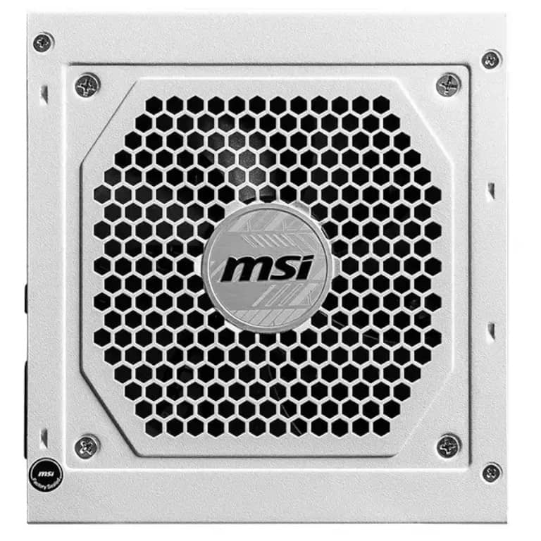 Alimentation ATX3.0 MSI MAG A850GL PCIE5 Blanc, 850W Modulaire 80PLUS Gold _ 306-7ZP8A24-CE0