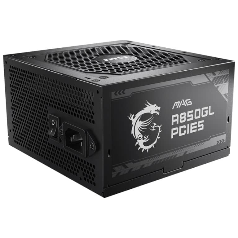 Alimentation ATX3.0 MSI MAG A850GL PCIE5, 850W Modulaire 80PLUS Gold _ 306-7ZP8A11-CE0