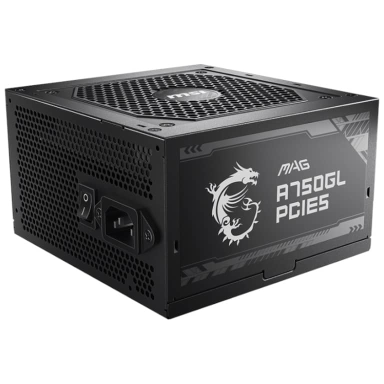 Alimentation ATX3.0 MSI MAG A750GL PCIE5, 750W Modulaire 80PLUS Gold _ 306-7ZP8B11-CE0