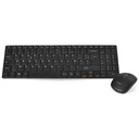Pack Clavier/Souris Sans fil RF Advance Combo Multimédia, Noir _ CLS-SLIM-BK