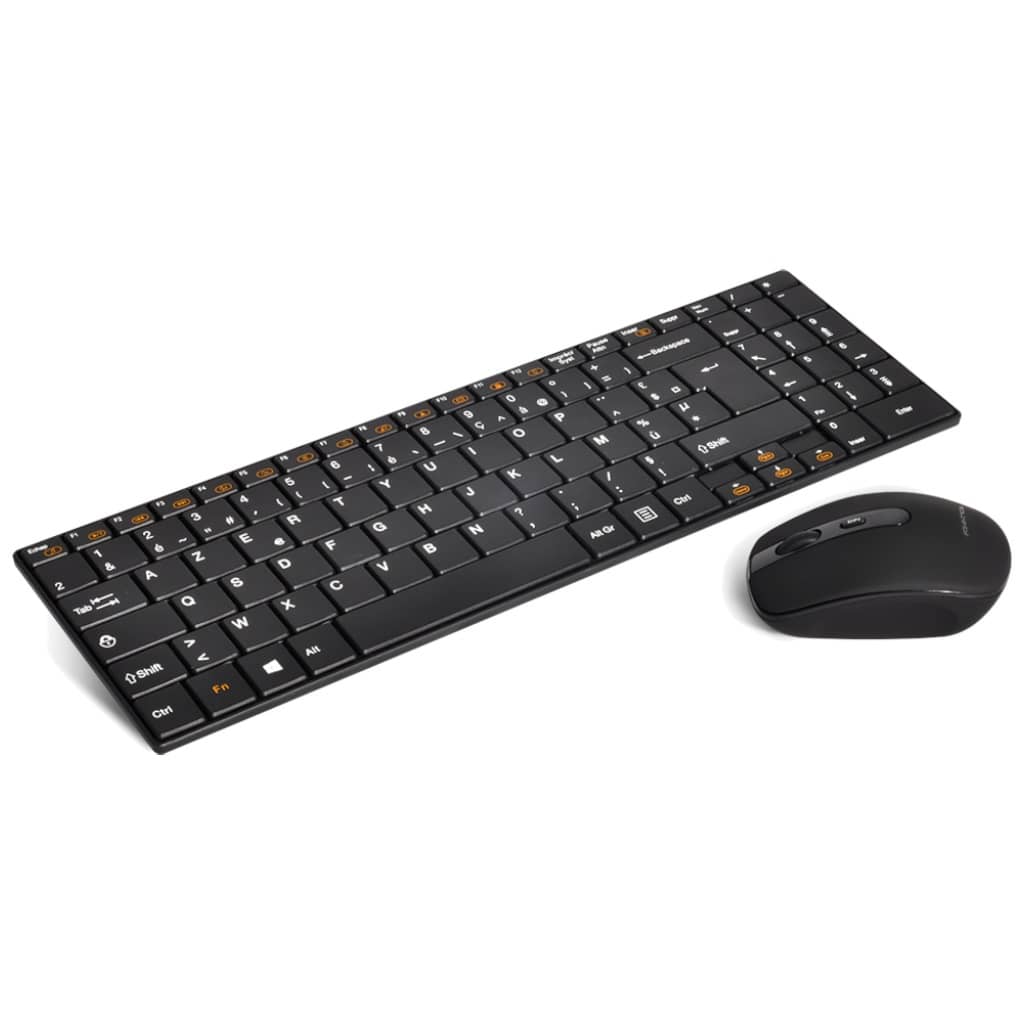 Pack Clavier/Souris Sans fil RF Advance Combo Multimédia, Noir _ CLS-SLIM-BK
