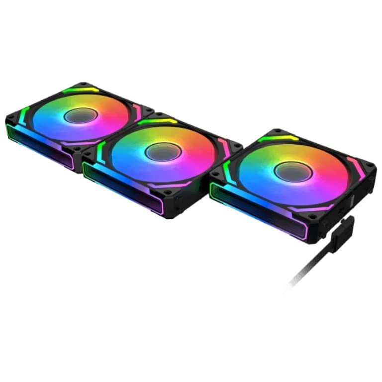Kit 3x Ventilateurs pour Boitier 120mm Xigmatek Starlink Ultra, Noir _ EN40412