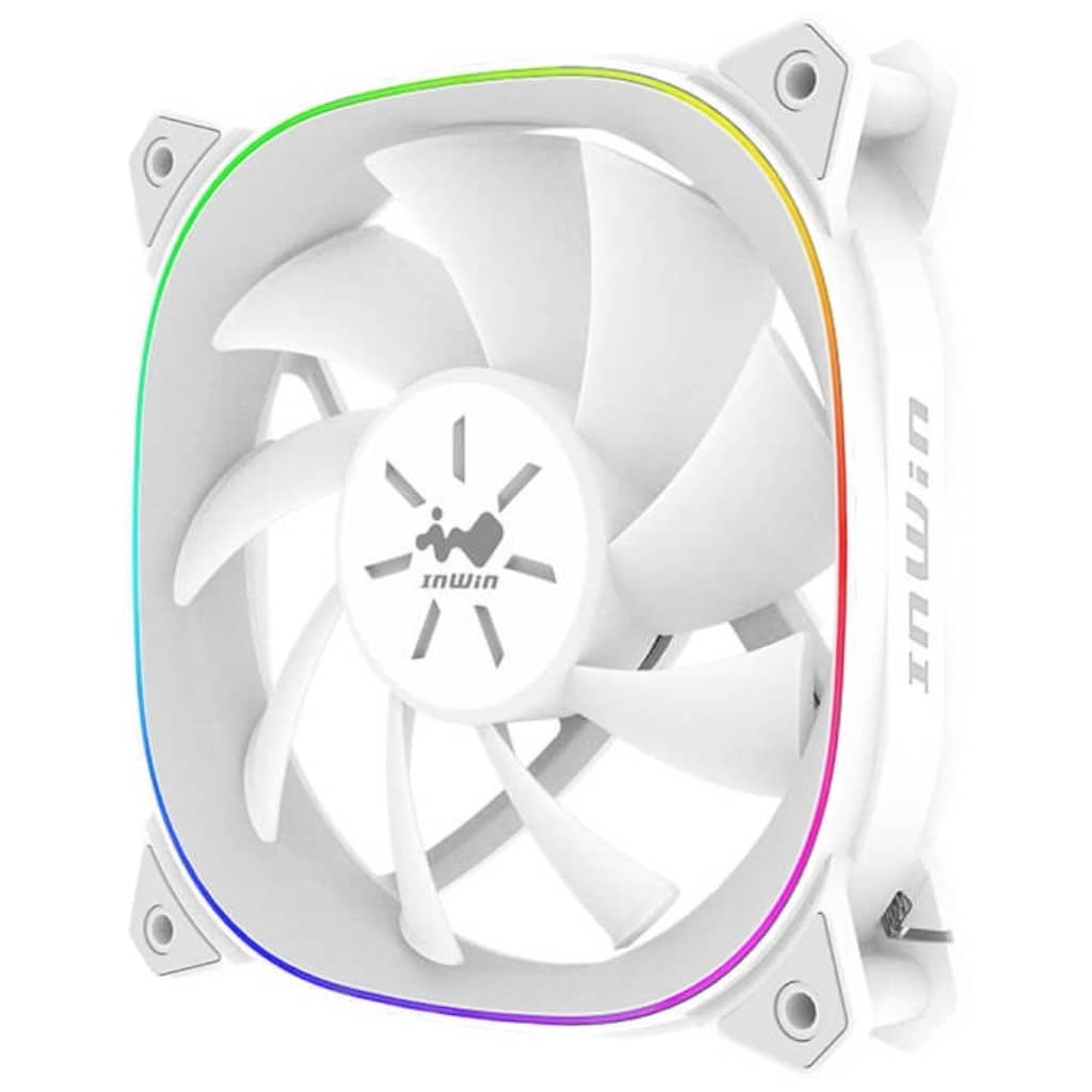 Kit 3x Ventilateurs pour Boitier 120mm In Win Sirius Extreme Pure, Blanc _ IW-FN-ASE120P-3PK