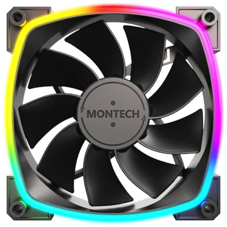 Ventilateur pour Boitier 120mm Montech RX120, Noir _ RX120 PWM BK