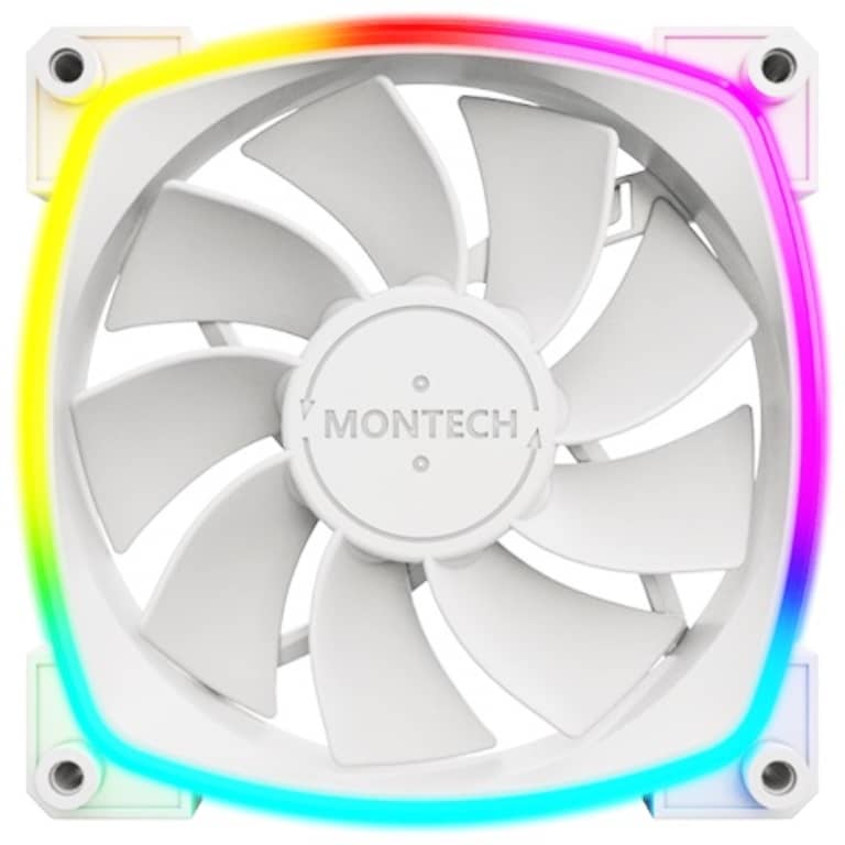 Ventilateur pour Boitier 120mm Montech RX120, Blanc _ RX120W PWM WH
