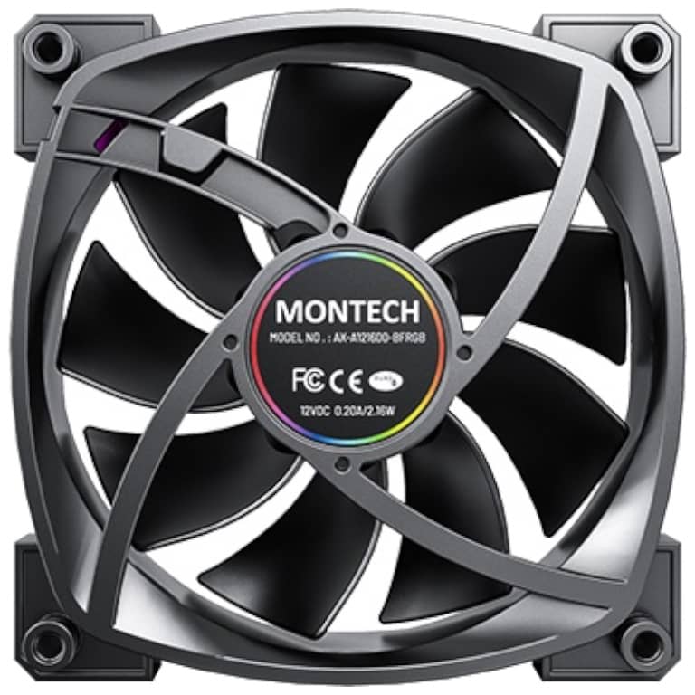 Ventilateur pour Boitier 120mm Montech AX120, Noir _ AX120 PWM BK