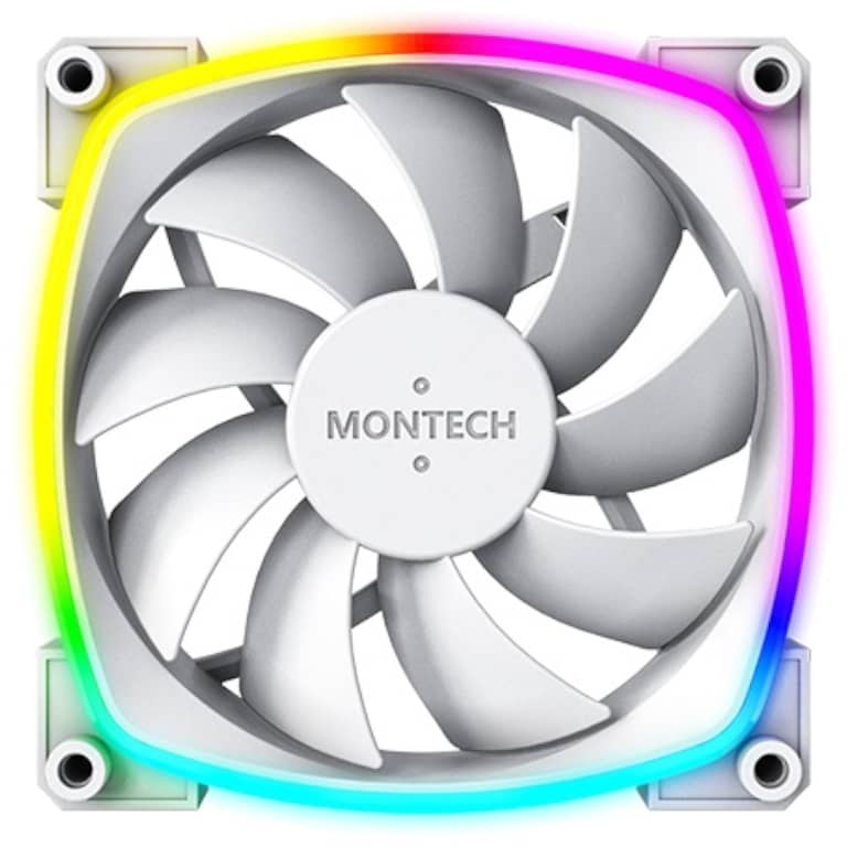 Ventilateur pour Boitier 120mm Montech AX120, Blanc _ AX120W PWM WH