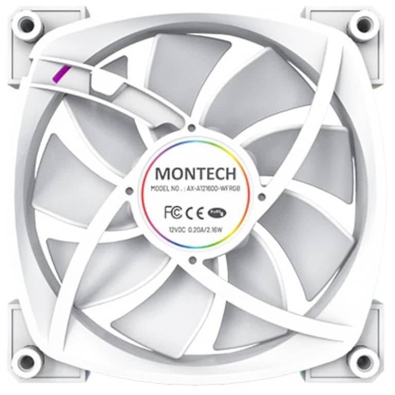 Ventilateur pour Boitier 120mm Montech AX120, Blanc _ AX120W PWM WH