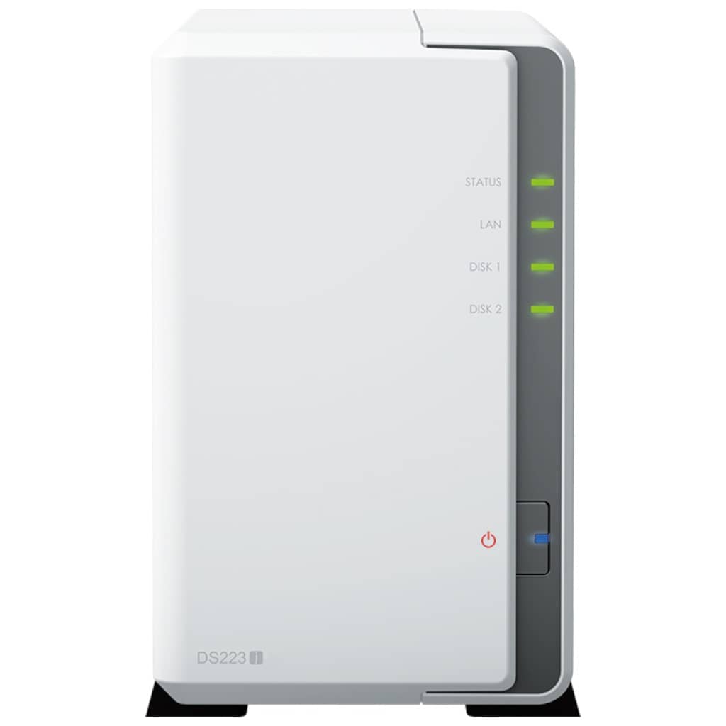NAS réseau 2x disques Synology, Blanc _ DS223j