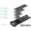 Boitier externe M.2 PCIe3 Tooq TQE-2201, Noir _ TQE-2201B