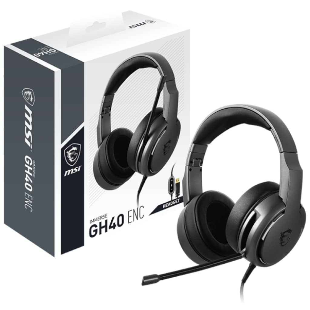 Casque-Micro Filaire USB 2.0 MSI Immerse GH40 ENC _ S37-0400150-SV1