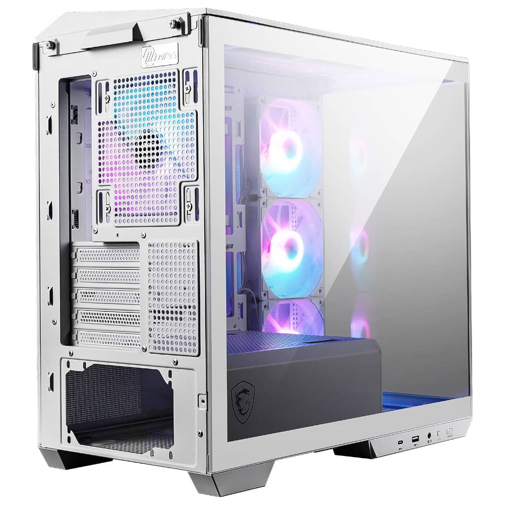 Boitier PC ATX MSI MAG PANO M100R PZ, Blanc _ 306-7G24W21-809