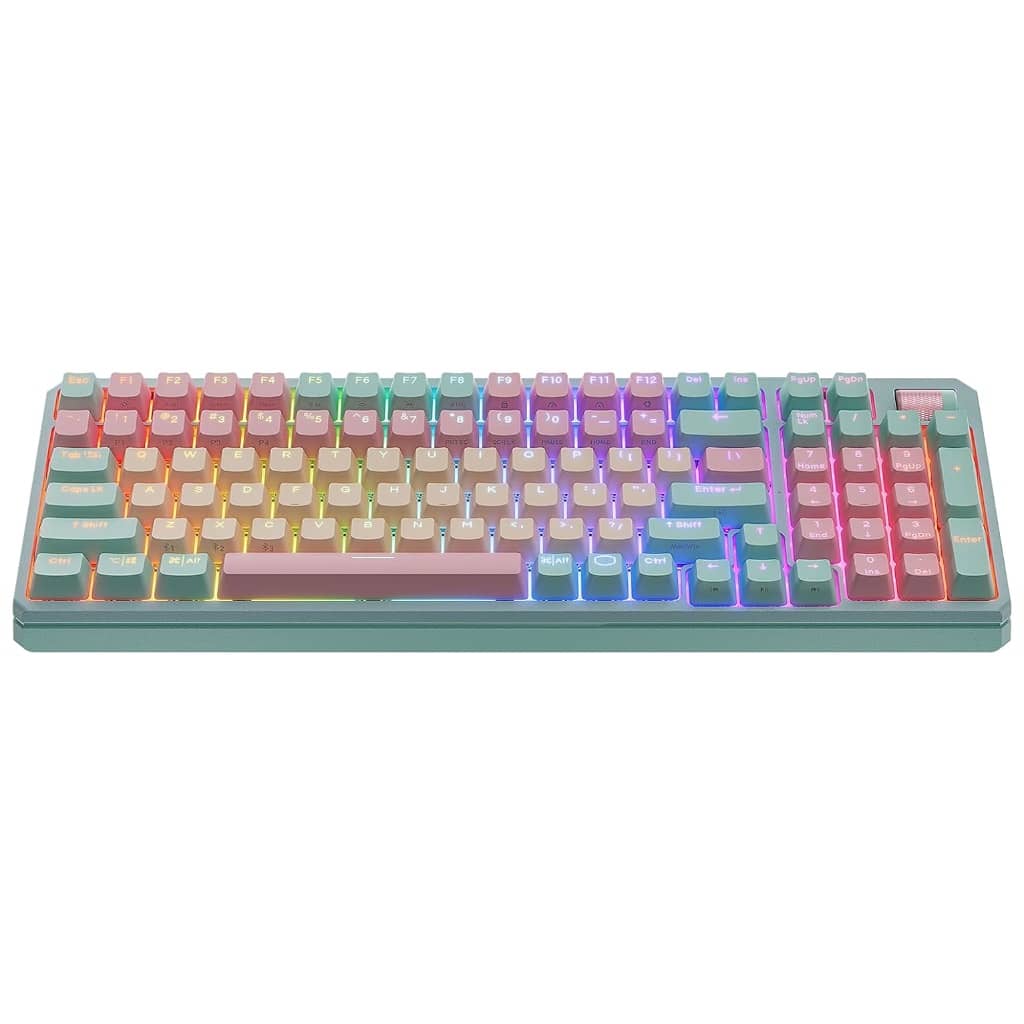 Clavier Sans fil Bluetooth/RF Cooler Master MK770, Macaron Vert/Rose/LED _ MK-770-MCKR1-FR