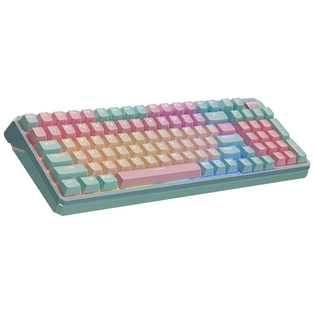 Clavier Sans fil Bluetooth/RF Cooler Master MK770, Macaron Vert/Rose/LED _ MK-770-MCKR1-FR