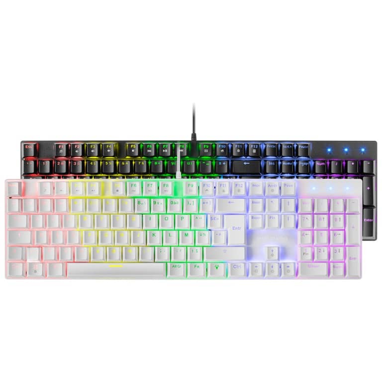 Clavier Filaire USB 2.0 Mars Gaming MK422 Blue, Noir/LED _ MK422BFR