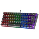 Clavier Filaire USB 2.0 Mars Gaming MK60 Red, Noir/LED _ MK60RFR