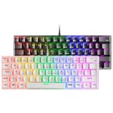 Clavier Filaire USB 2.0 Mars Gaming MK60 Brown, Blanc/LED _ MK60WBRFR