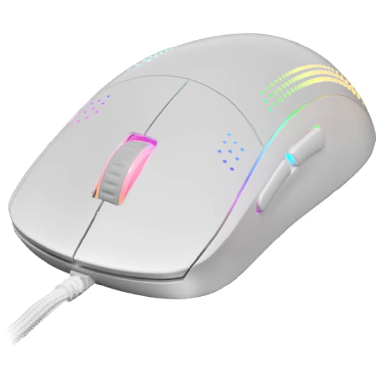 Souris Filaire USB 2.0 Mars Gaming MMPRO, Blanc/LED _ MMPROW