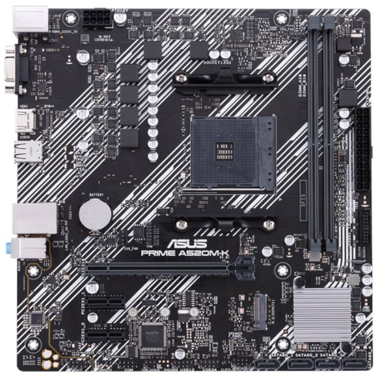 Carte mère AMD AM4 A520 Micro ATX Asus PRIME A520M-K _ 90MB1500-M0EAY0