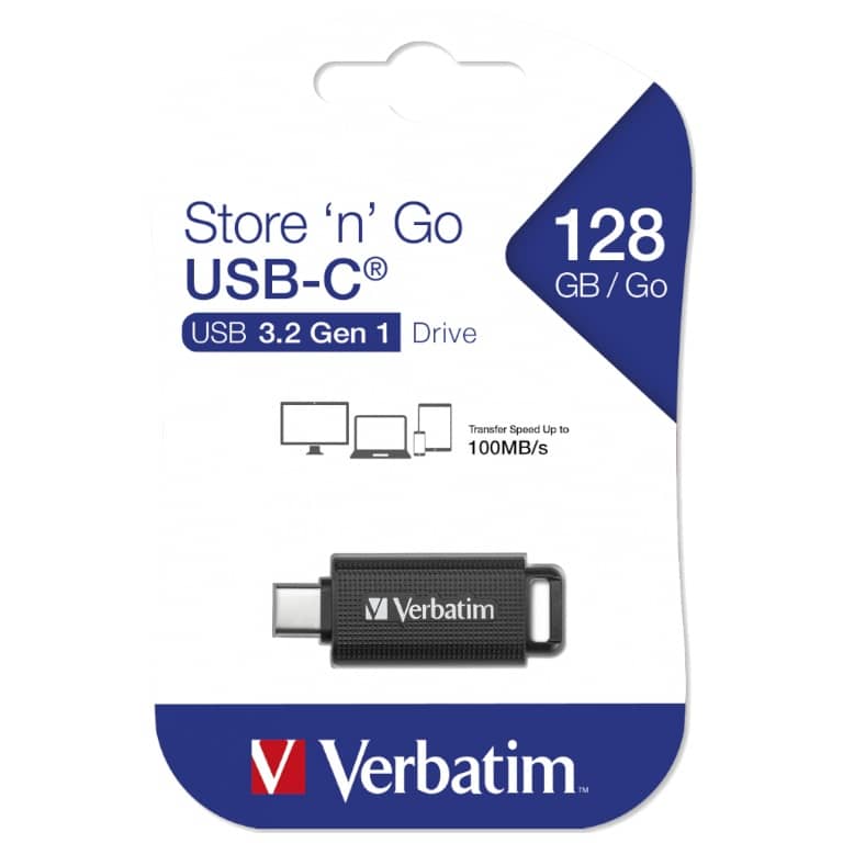 Clé USB 3TypeC Verbatim Store 'n' GoC, 64Go Noir _ 49459