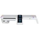 Support 1x écran/PC Portable Mars Gaming MGS-One, Blanc/RGB _ MGSONEW