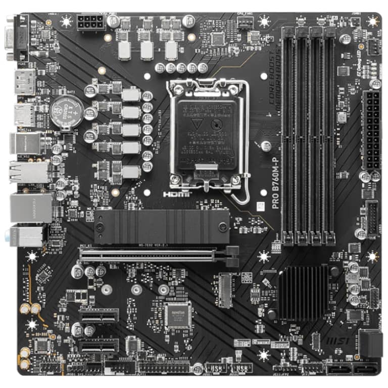 Carte mère Intel 1700 B760 Micro ATX MSI PRO B760M-P _ 911-7E02-009