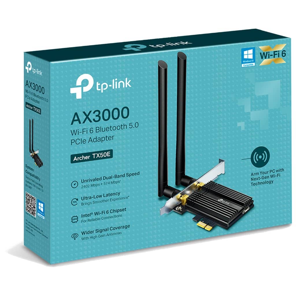 Carte réseau PCIe Bluetooth 5.0/WiFi AX3000 TP-Link Archer TX50E v1