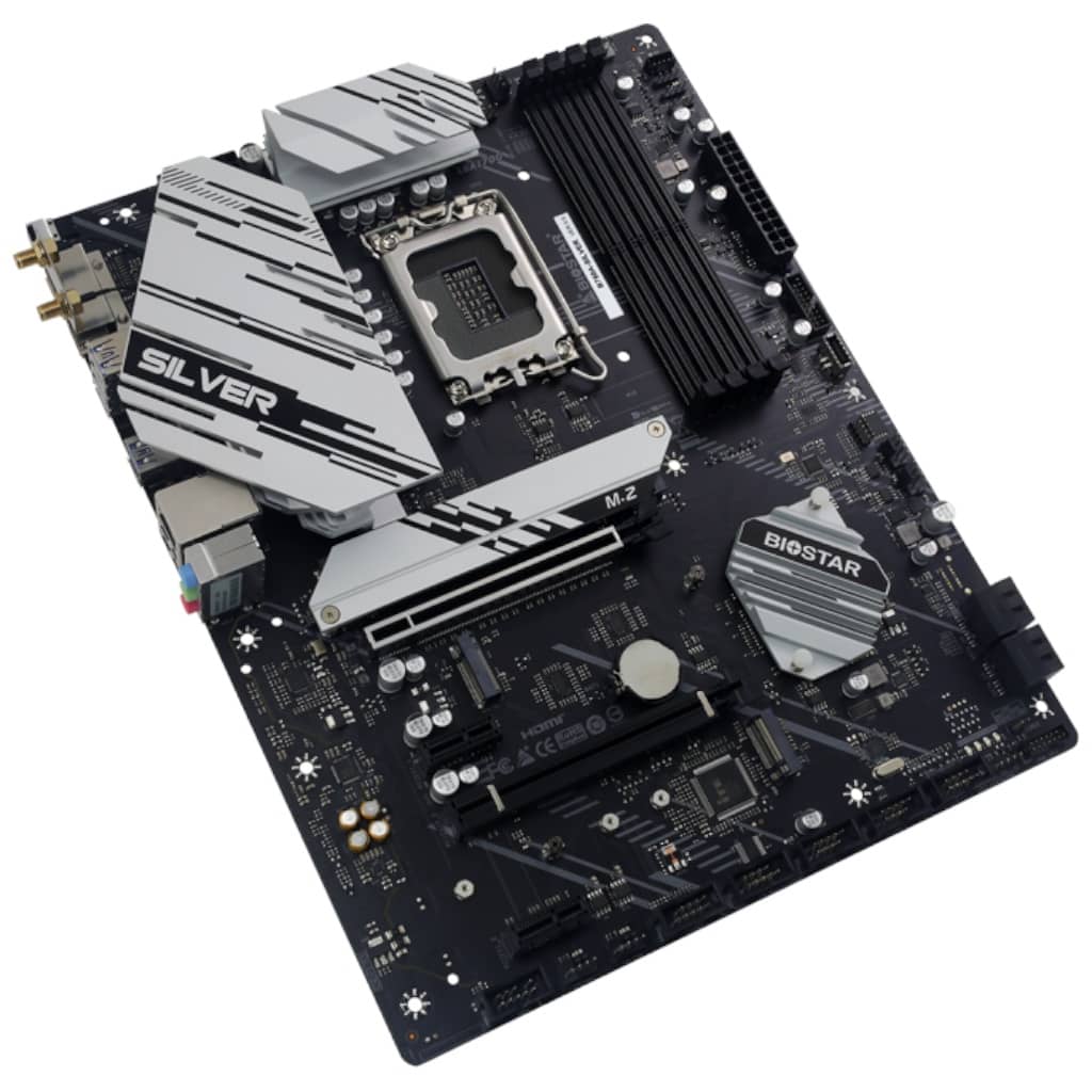 Carte mère Intel 1700 B760 ATX Biostar B760A-SILVER v5.0 _ IB76AADT-01