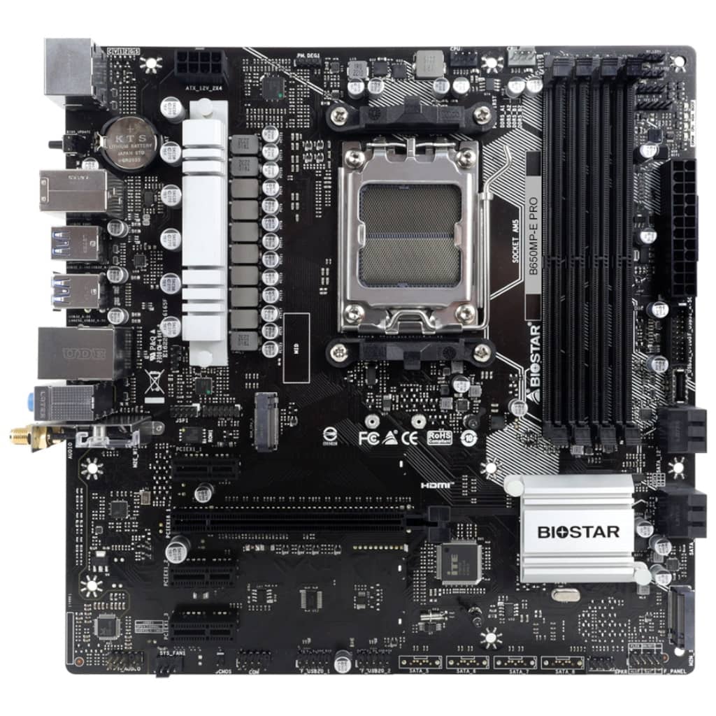 Carte mère AMD AM5 B650 Micro ATX Biostar B650MP-E PRO v6.0 - AB65BM5S-R02