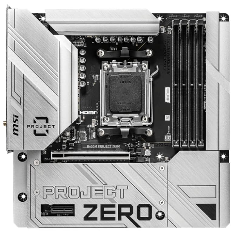 Carte mère AMD AM5 B650 Micro ATX MSI B650M PROJECT ZERO _ 911-7E09-003