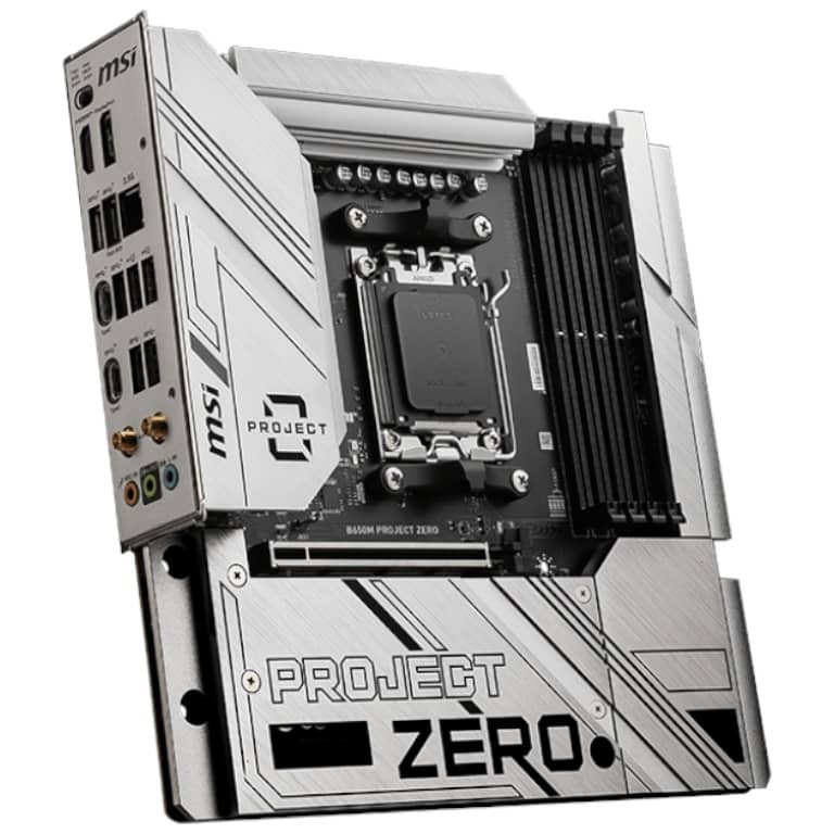 Carte mère AMD AM5 B650 Micro ATX MSI B650M PROJECT ZERO _ 911-7E09-003