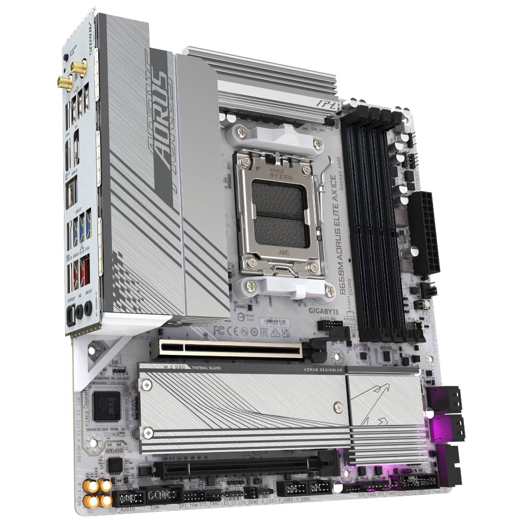 Carte mère AMD AM5 B650 Micro ATX Gigabyte B650M AORUS ELITE AX ICE