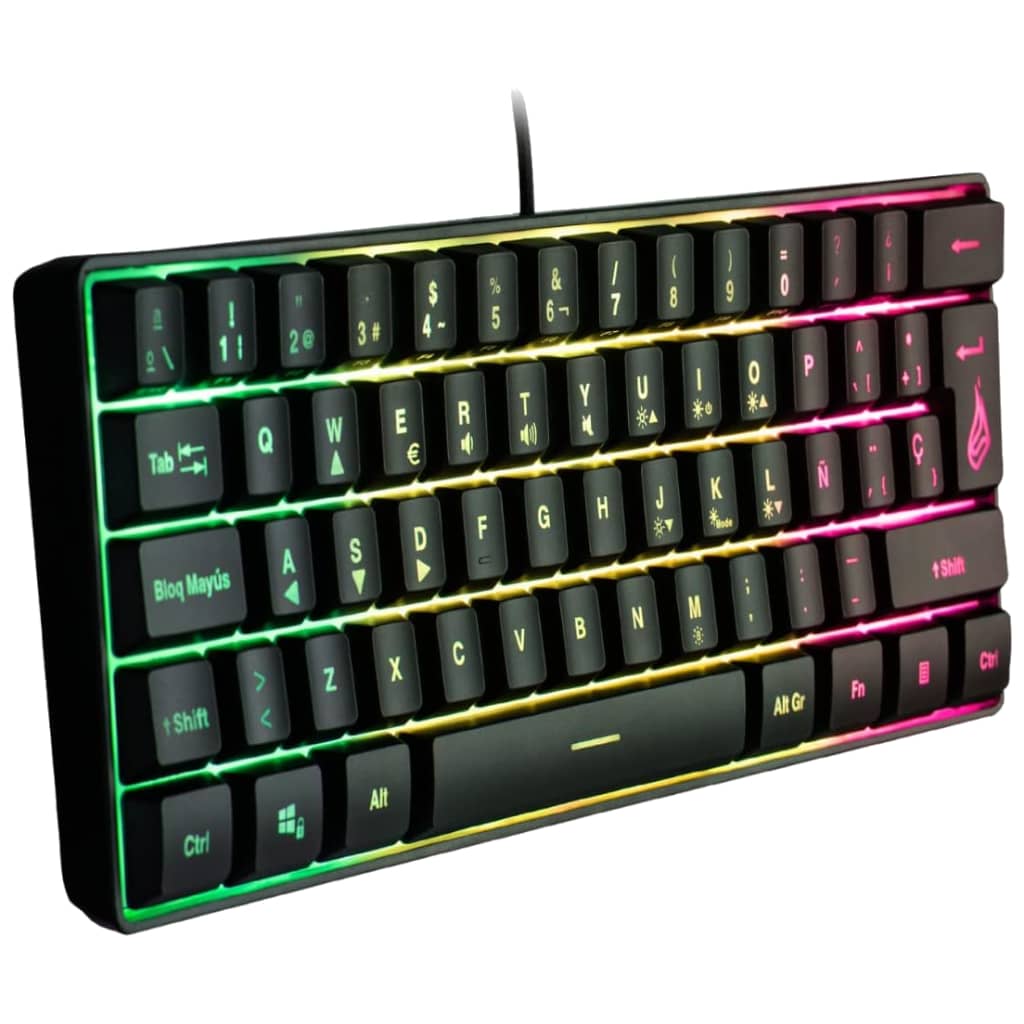 Clavier Filaire USB 2.0 Verbatim SurFire KINGPIN X1, Noir/LED _ 48705