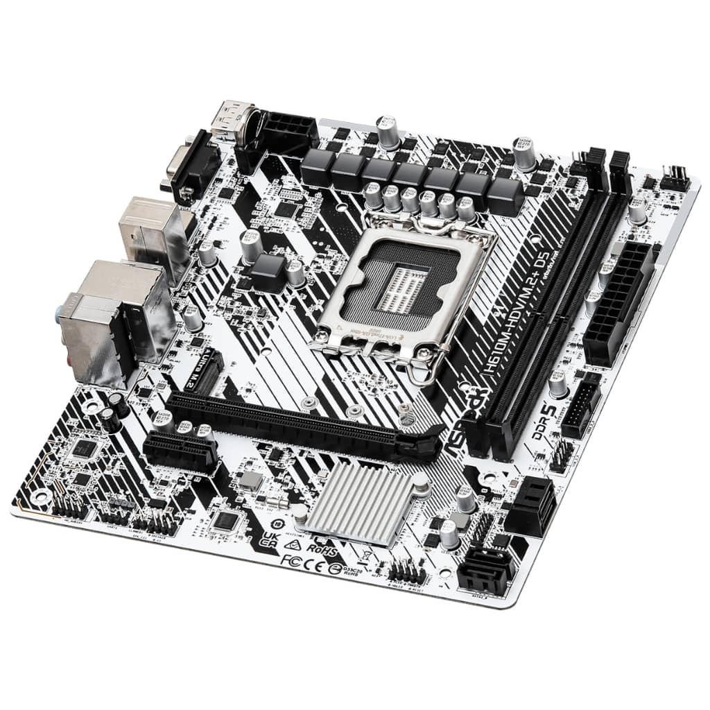 Carte mère Intel 1700 H610 Micro ATX AsRock H610M-HDV/M.2+ D5 _ 90-MXBM50-A0UAYZ