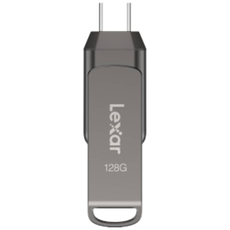 Clé USB 3.1/3TypeC Lexar JumpDrive Dual Drive D400, 128Go Gris _ LJDD400128G-BNQNG