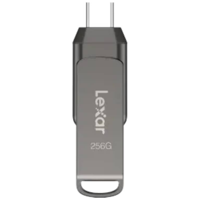 Clé USB 3.1/3TypeC Lexar JumpDrive Dual Drive D400, 256Go Gris _ LJDD400256G-BNQNG