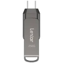Clé USB 3.1/3TypeC Lexar JumpDrive Dual Drive D400, 256Go Gris _ LJDD400256G-BNQNG