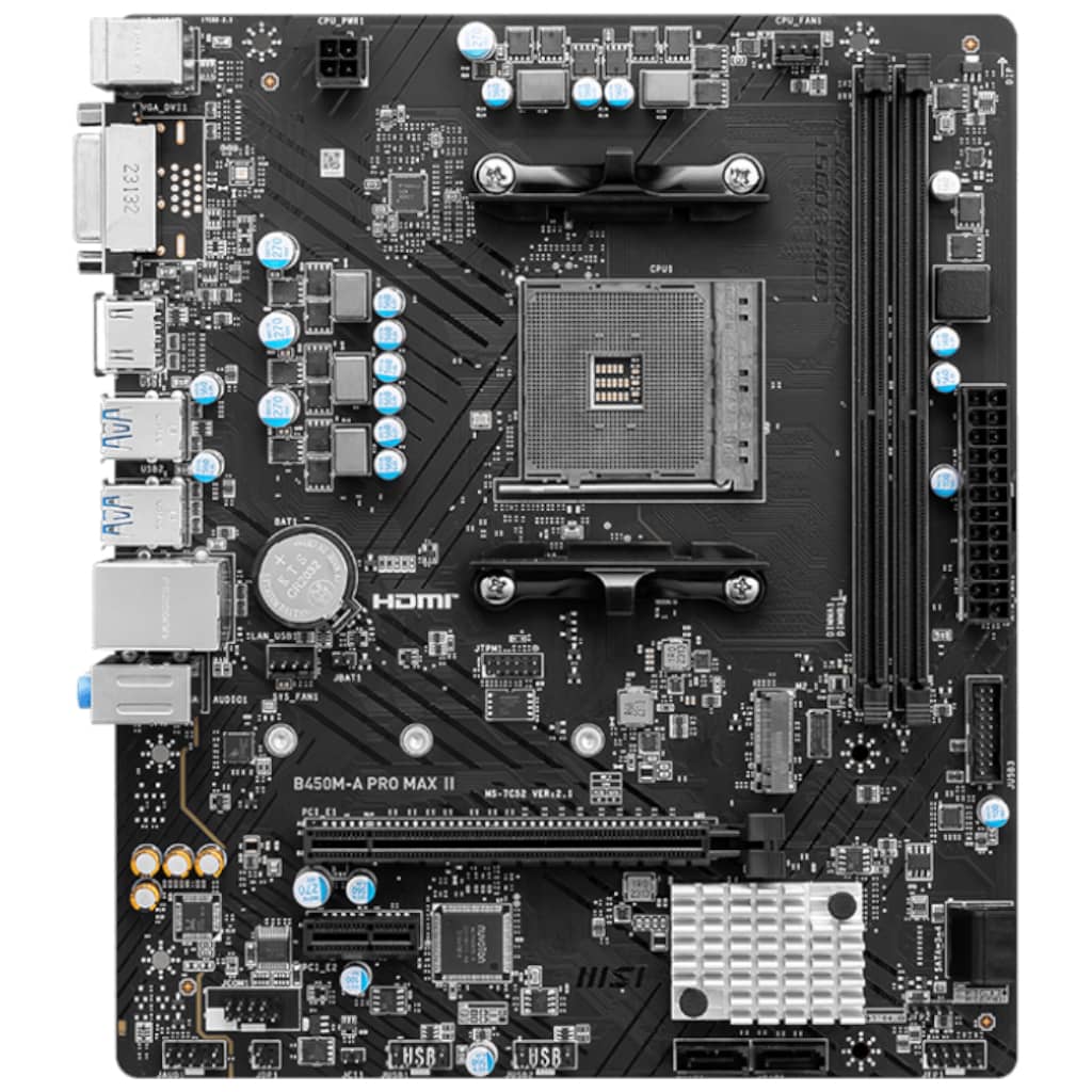 Carte mère AMD AM4 B450 Micro ATX MSI B450M-A PRO MAX II _ 911-7C52-044