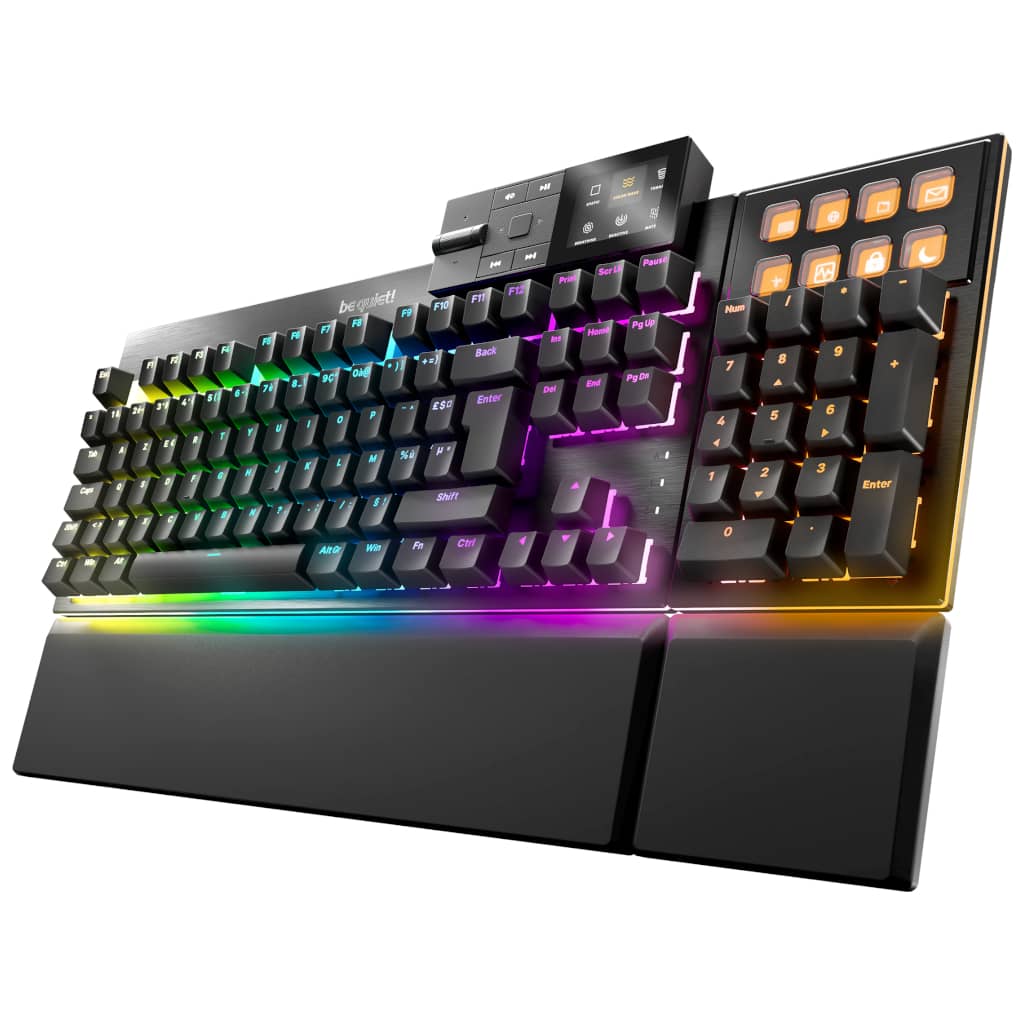 Clavier Filaire USB 2.0 Be Quiet Dark Mount, Noir/LED Silent Linear _ BT001FR
