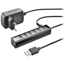 Hub USB 2.0 NGS iHub Tiny, 7x USB 2.0, Noir _ NGS-HUB-0070