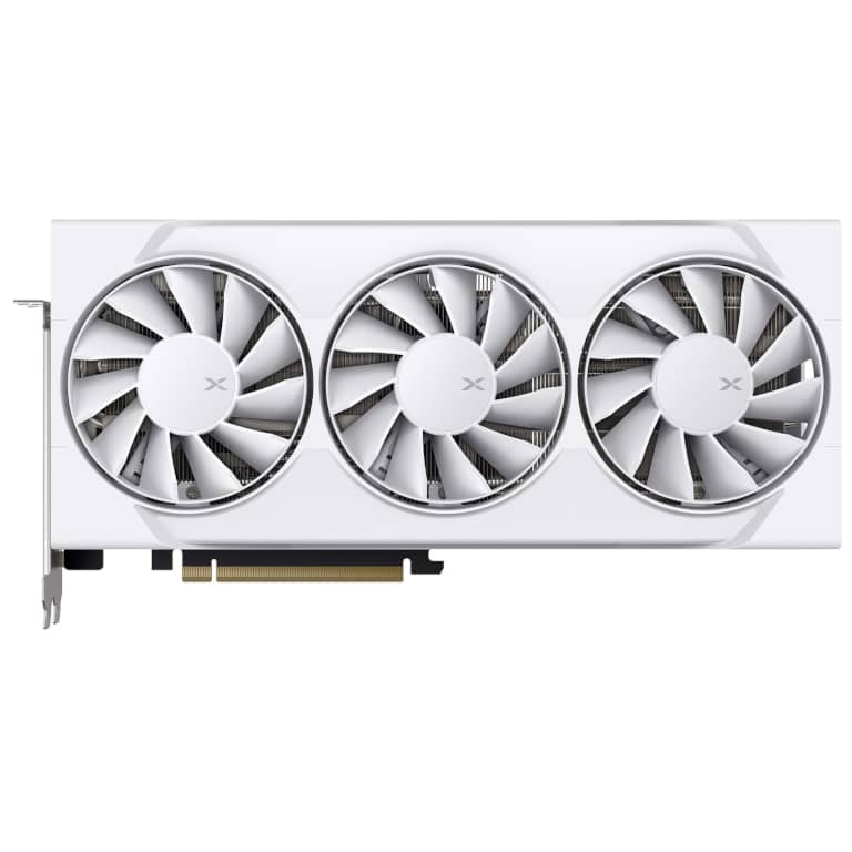 Carte graphique Radeon RX9060 XT XFX Swift RX 9060 XT OC White Triple Fan Gaming Edition 16GB _ RX-96TS316W7