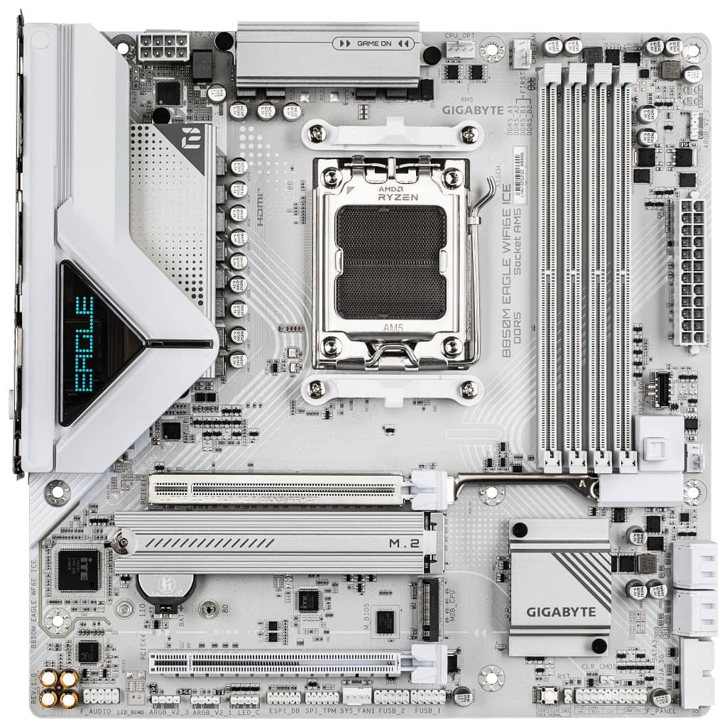 Carte mère AMD AM5 B850M Micro ATX Gigabyte _ B850M EAGLE WF6E ICE