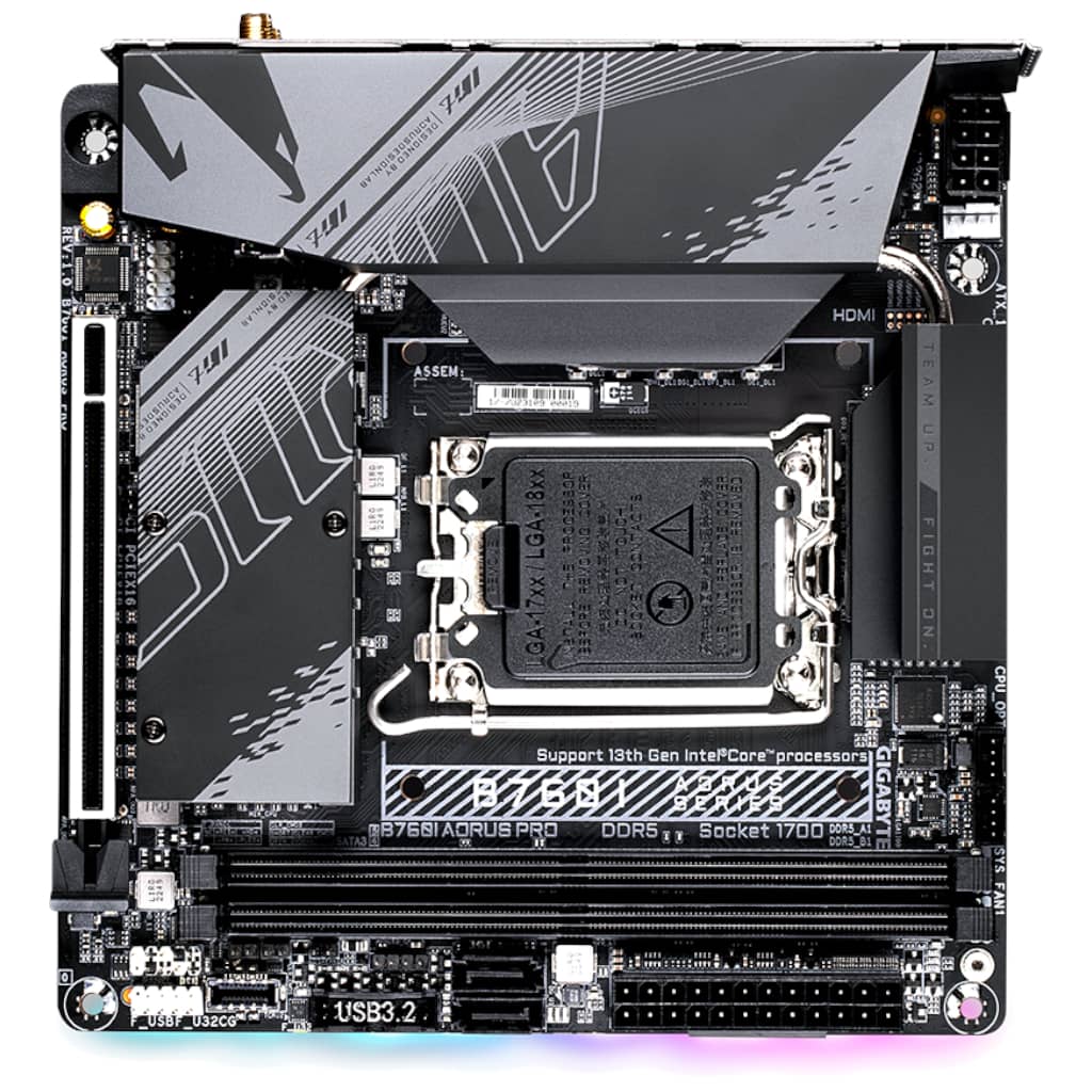 Carte mère Intel 1700 B760 Mini ITX Gigabyte _ B760I AORUS PRO