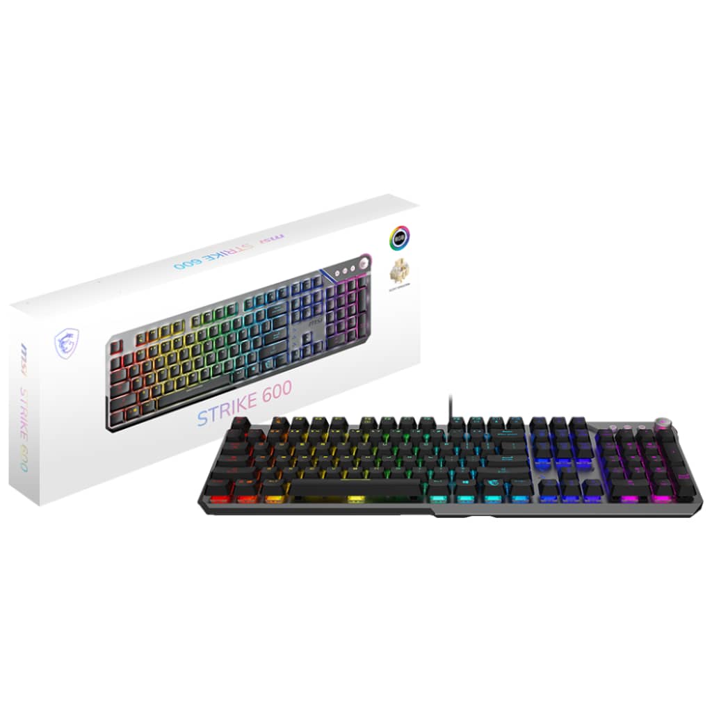 Clavier Filaire USB 2.0 MSI STRIKE 600, Noir/Gris/LED _ S11-04FR250-CLA