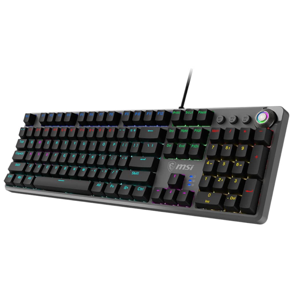 Clavier Filaire USB 2.0 MSI FORGE GK310 Red, Gris/LED _ OS1-8ZA8015-000