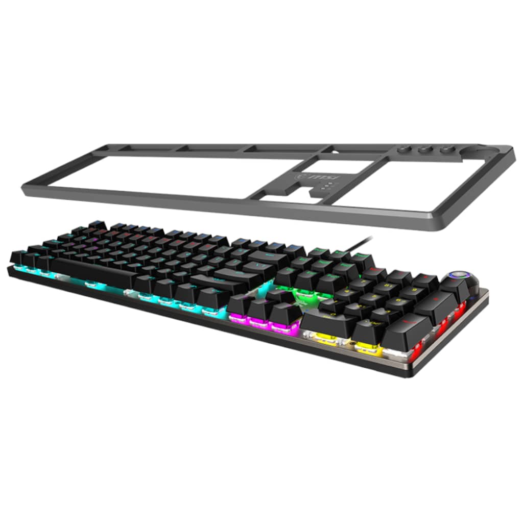 Clavier Filaire USB 2.0 MSI FORGE GK310 Red, Gris/LED _ OS1-8ZA8015-000