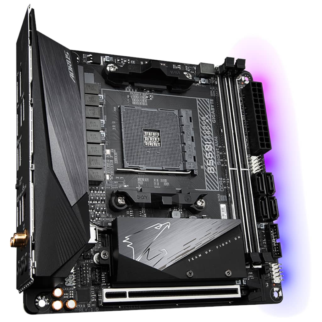 Carte mère AMD AM4 B550 Mini ITX Gigabyte _ B550I AORUS PRO AX