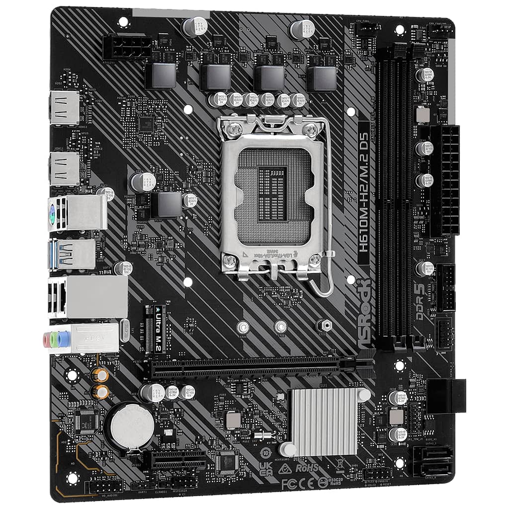 Carte mère Intel 1700 H610 Micro ATX AsRock H610M-H2/M.2 D5 _ 90-MXBML0-A0UAYZ