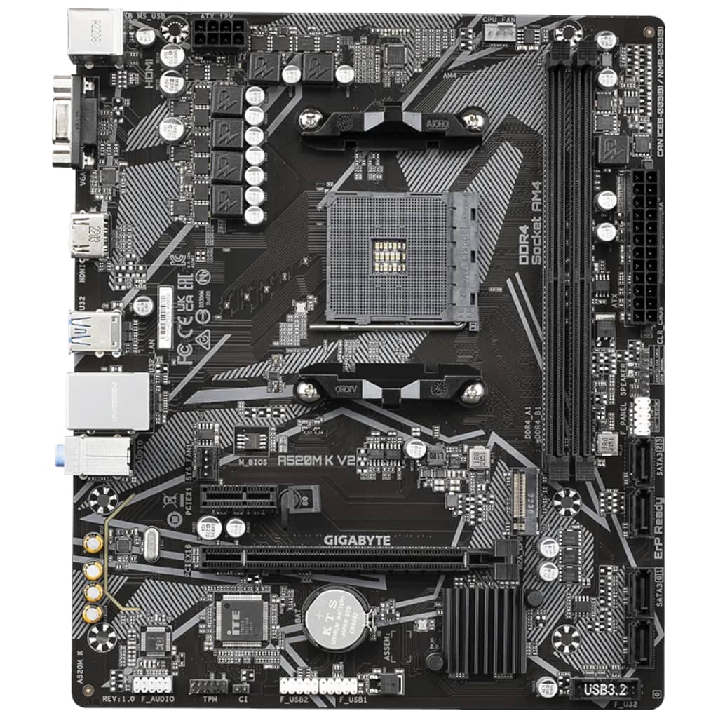 Carte mère AMD AM4 A520 Micro ATX Gigabyte _ A520M K V2