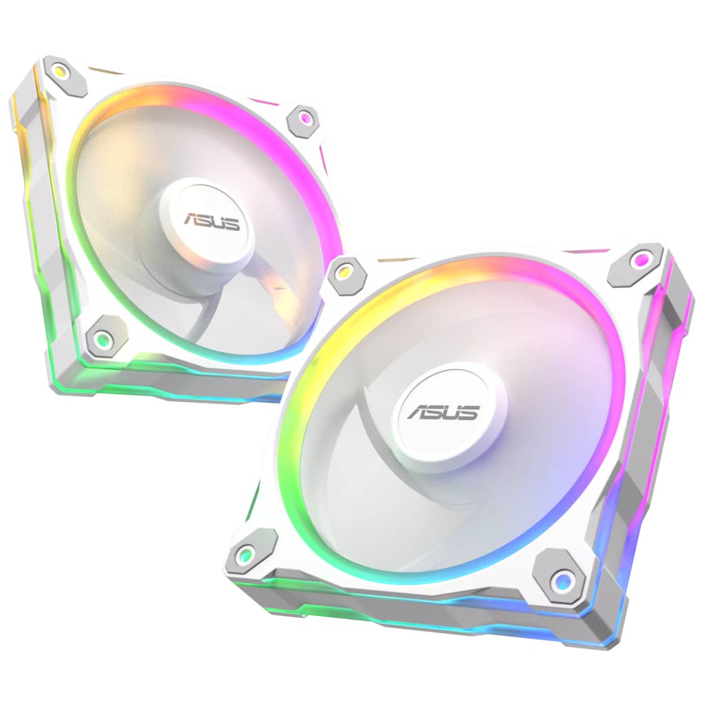 Kit 3x Ventilateurs pour Boitier 120mm Asus Prime MR120 Reverse ARGB, Blanc _ 90DA00L3-B09020